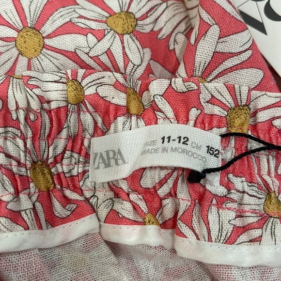 NWT Zara Daisy Shirt And Shorts Set 11/12 13/14 - Picture 11 of 11